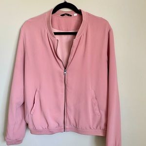 ONLY dusty rose light weight bomber jacket EUC size 42 (US L)